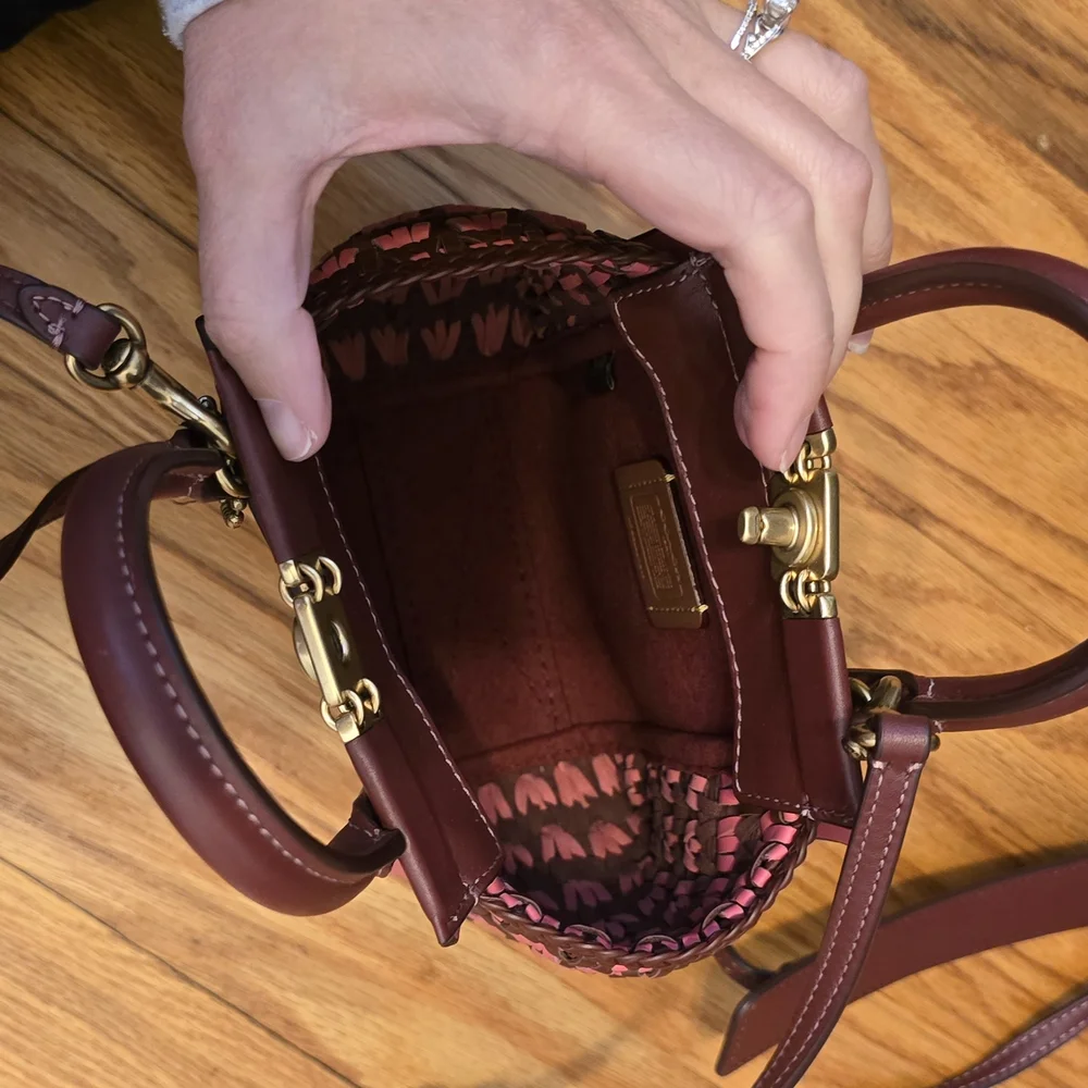 Pink and Brown Women's Handbag - Picture 3 of 3